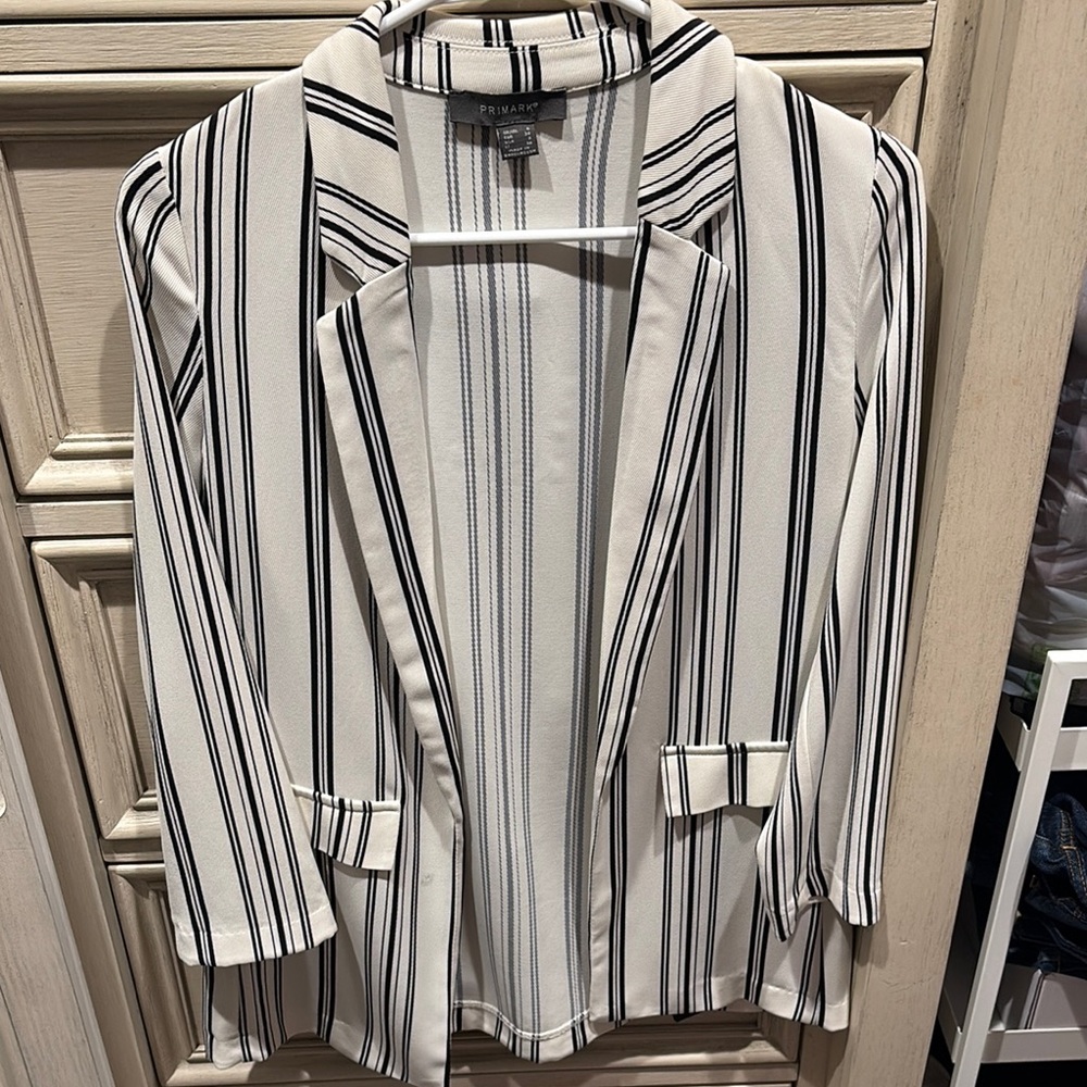 Striped Black and White Women's Jacket